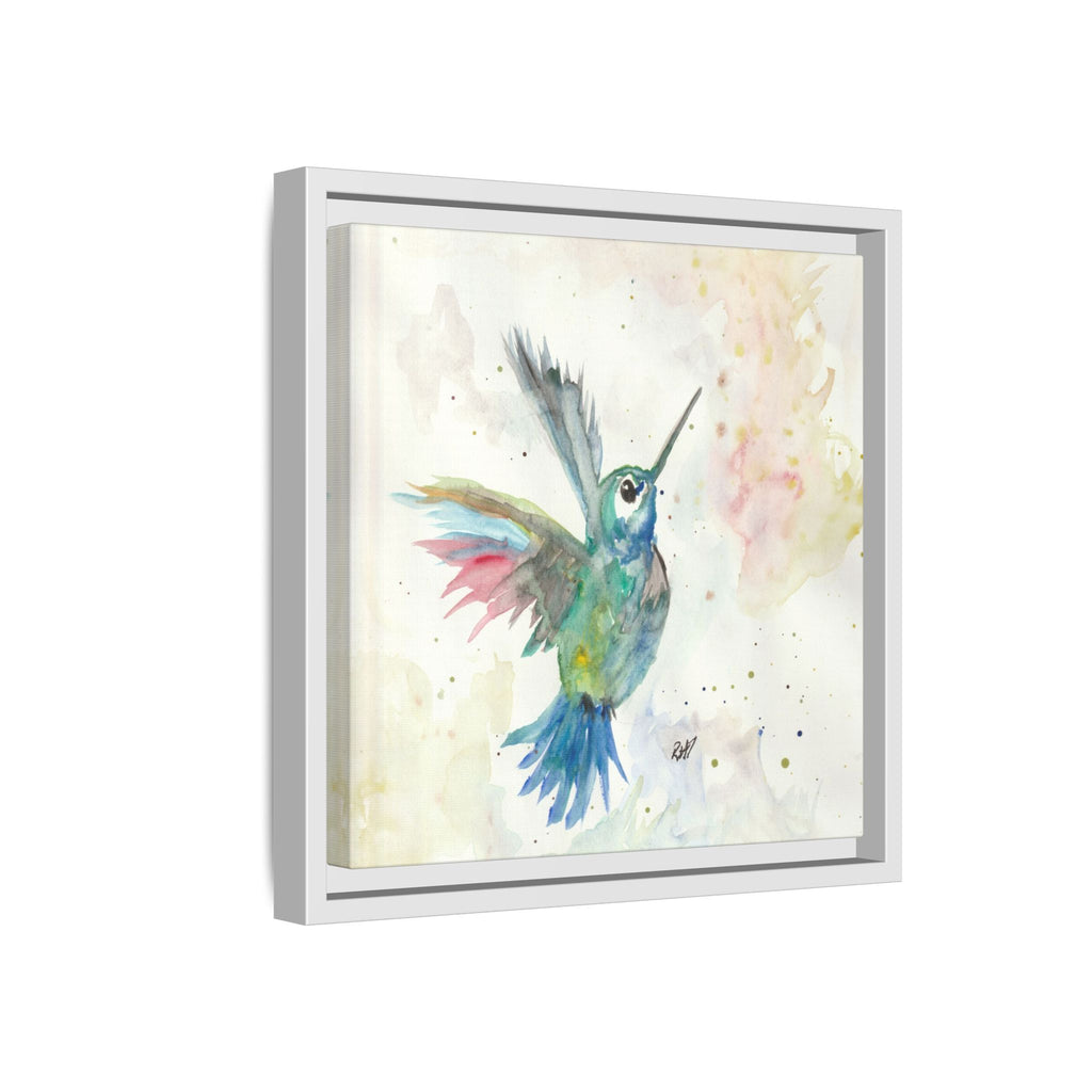 Higher Hummingbird Watercolor Framed Canvas Print of Original — Multicolor Matte Wall Art