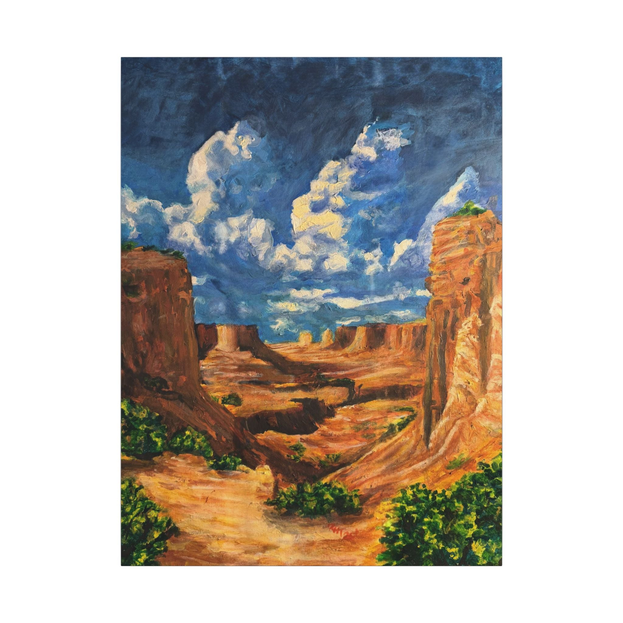 Desert Canyon View Landscape Canvas Print of Original