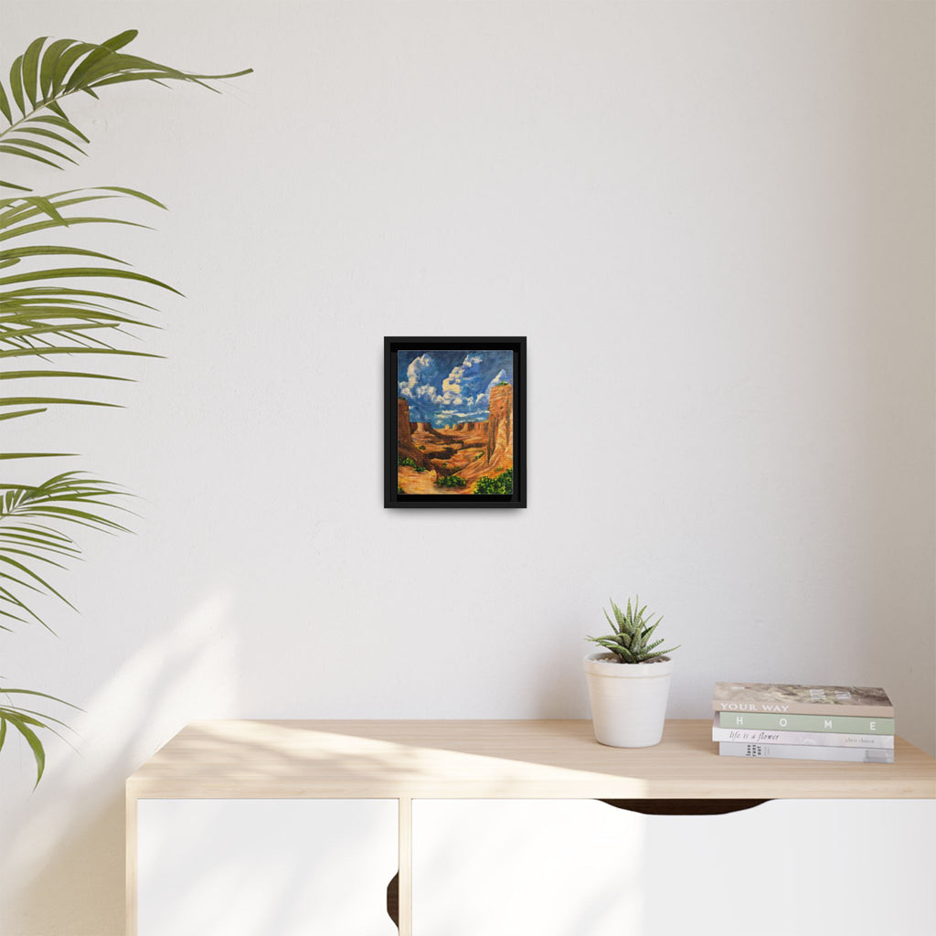Framed Desert Canyon Matte Canvas Wall Art Print of Original — Southwestern Landscape Print