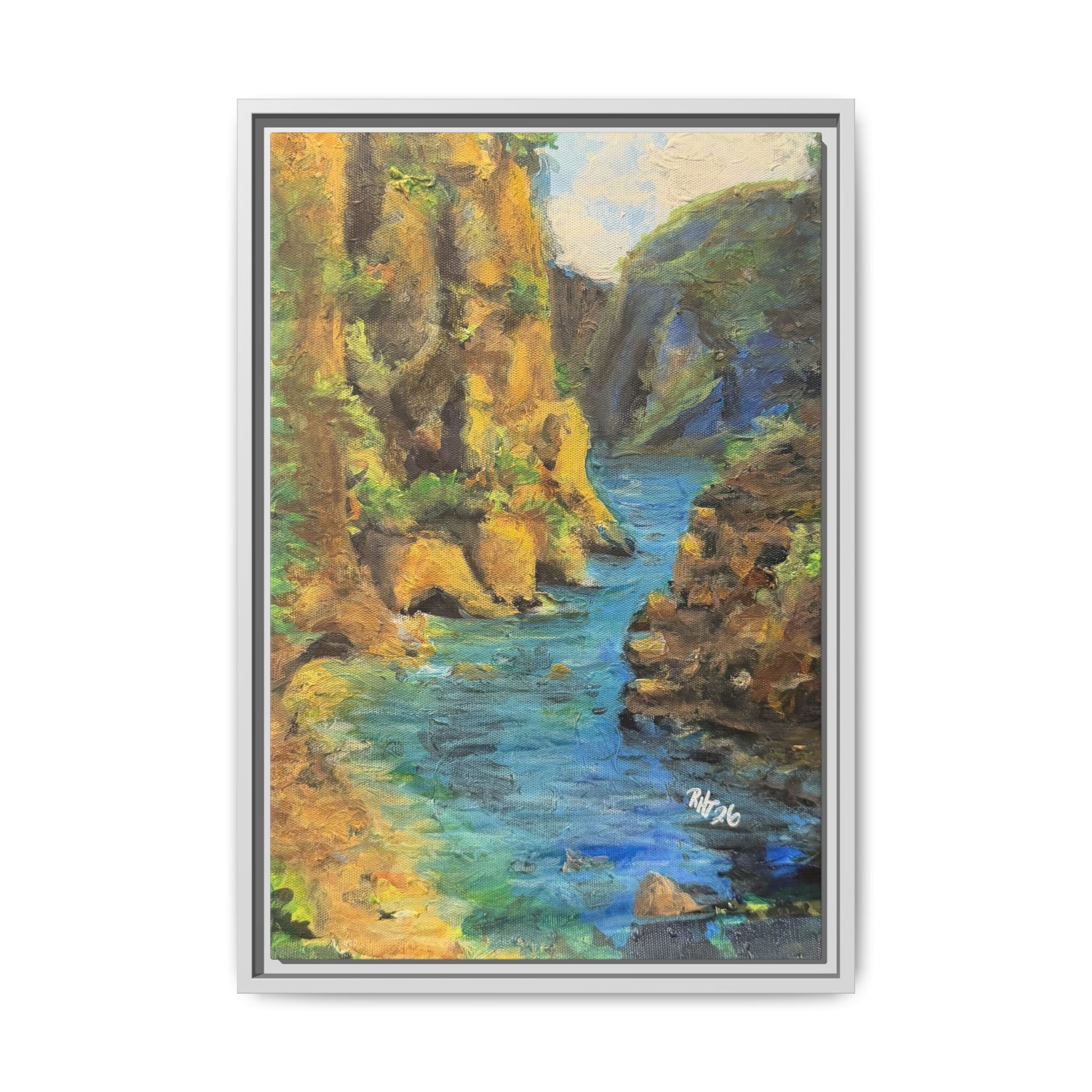 Framed Matte Canvas Art - Covert Cove - Print of Original