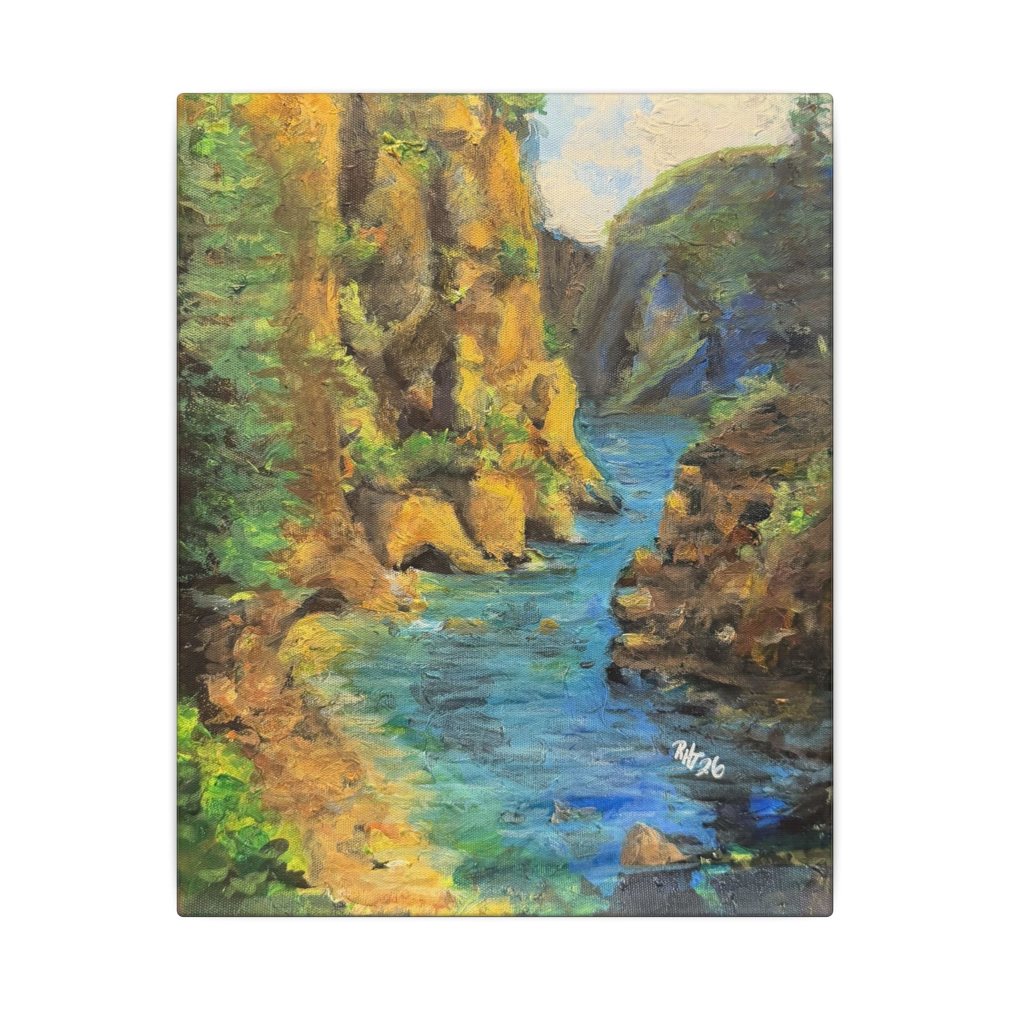 Covert Canyon Landscape Canvas Print of Original— Matte Stretched Wall Art