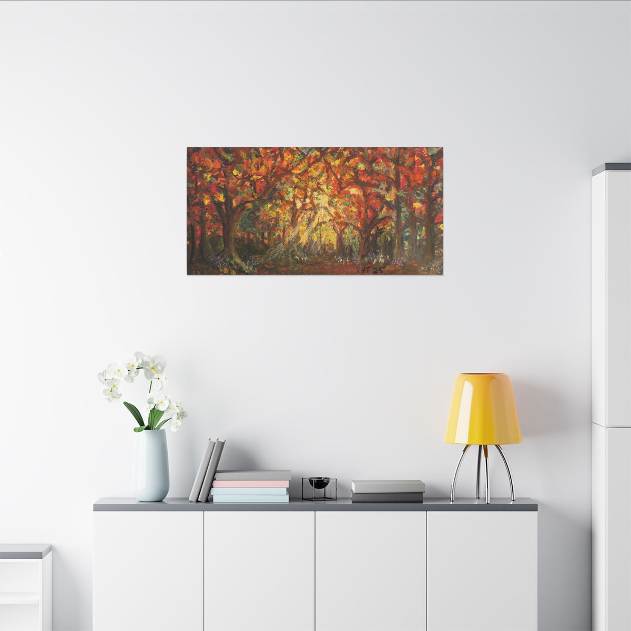Autumn Grove Light Matte Canvas Wall Art Print of Original — Stretched Fall Landscape