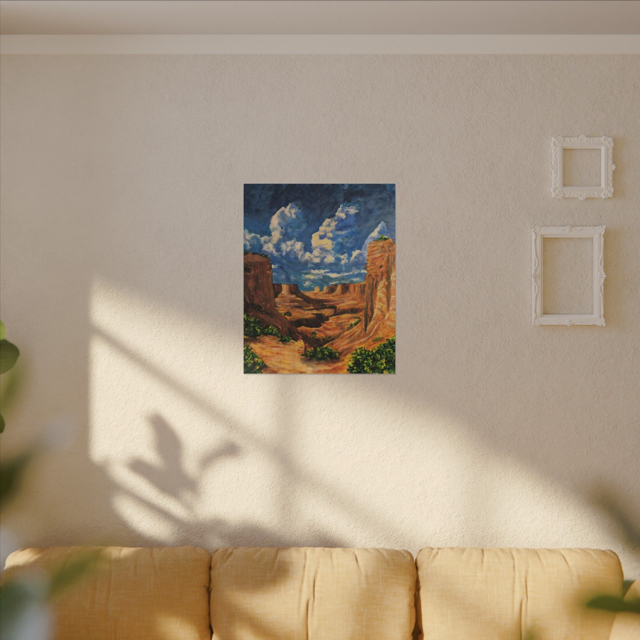 Desert Canyon View Landscape Canvas Print of Original