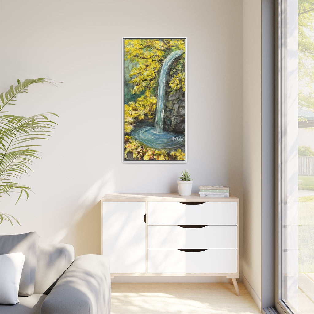 Framed Matte Canvas Hope Springs Print of Original – Vertical Nature Wall Art (Multi-Color)