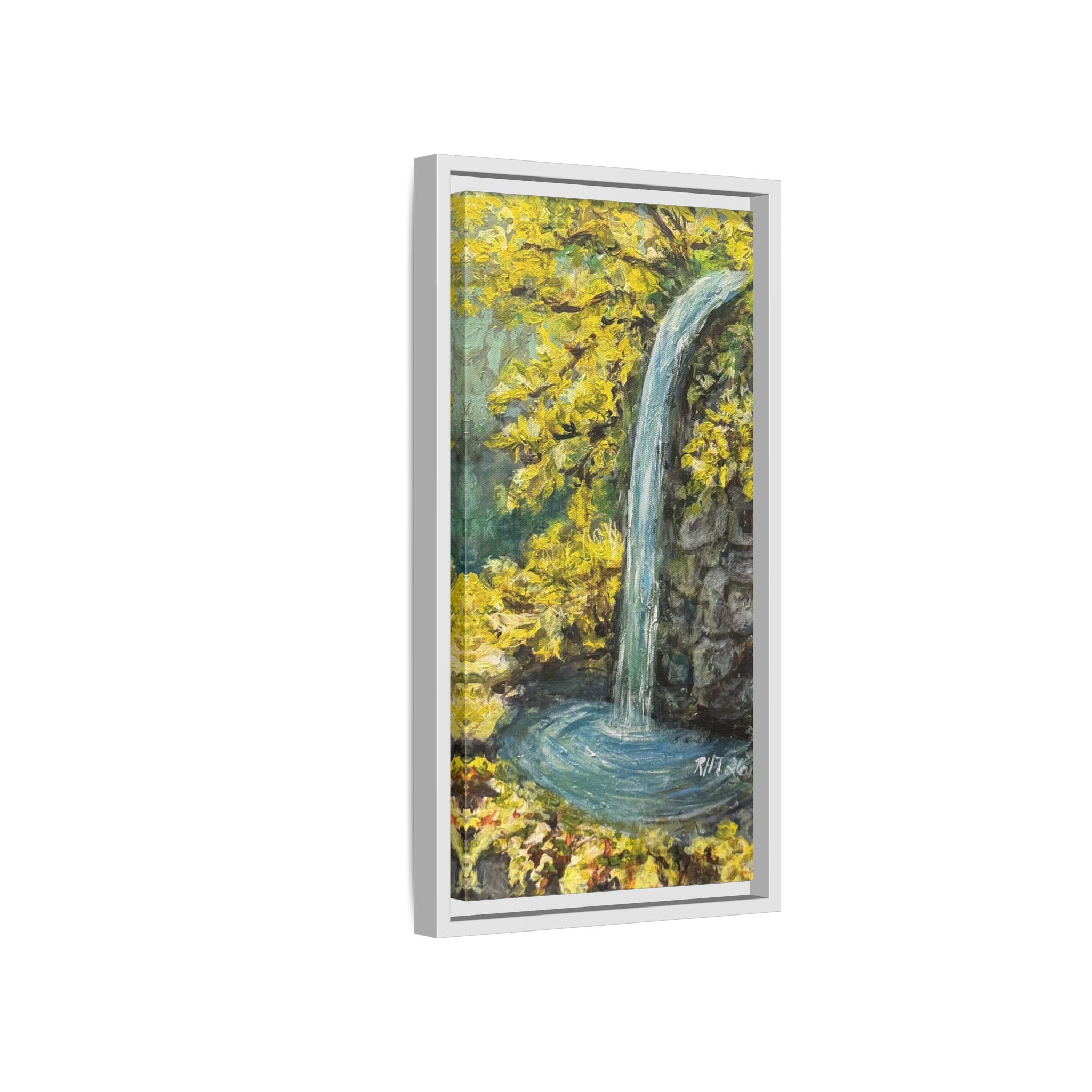 Framed Matte Canvas Hope Springs Print of Original – Vertical Nature Wall Art (Multi-Color)