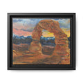 Print of Original Arches - Desert Arch Sunset Matte Canvas Framed Wall Art