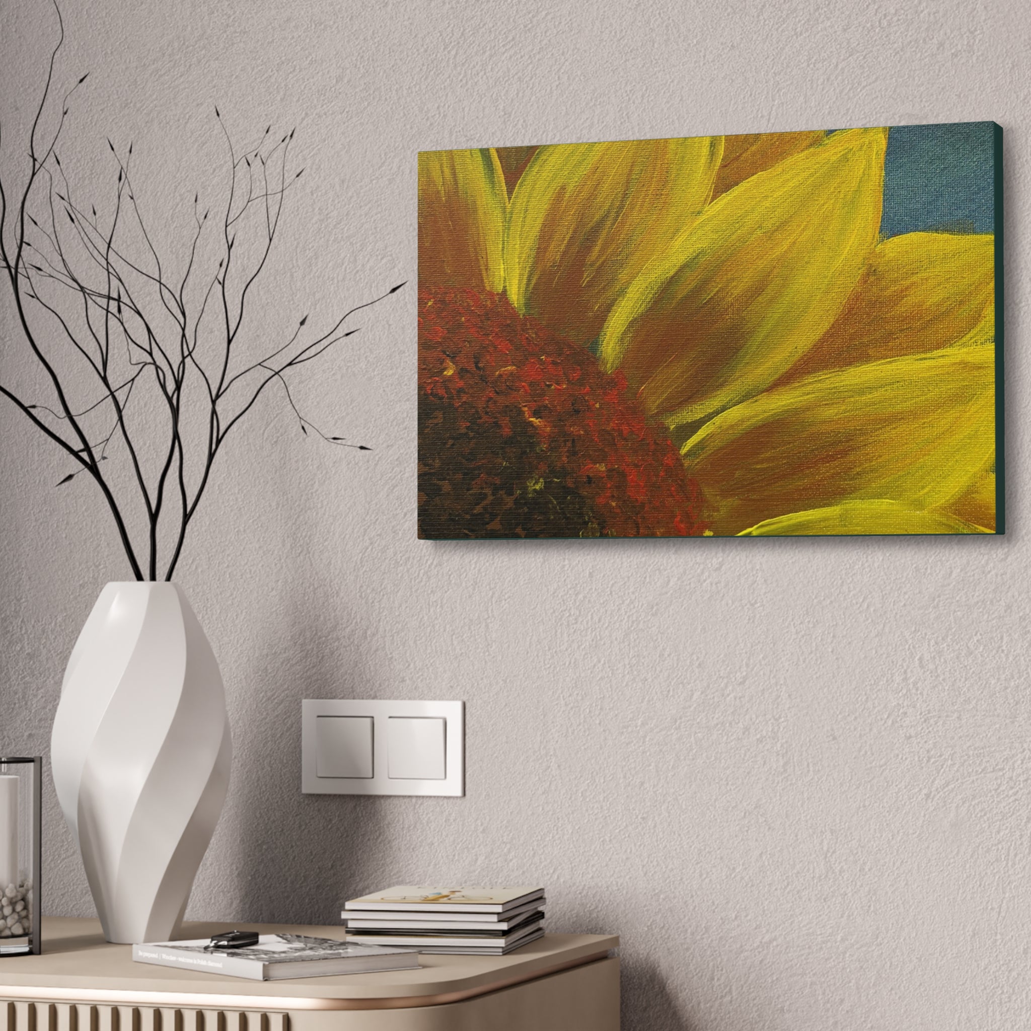 Bee's Eye View – Stretched 1.5" Yellow Floral Sunflower Print