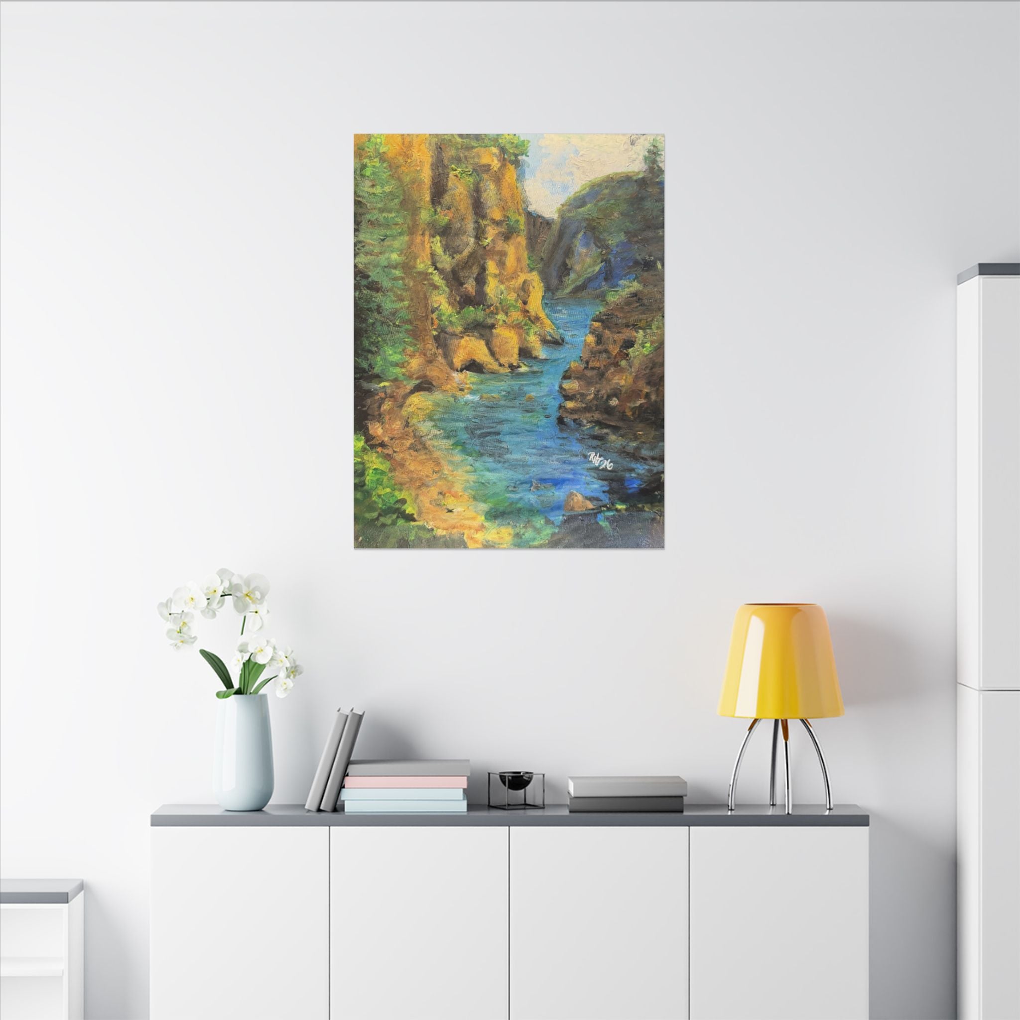 Covert Canyon Landscape Canvas Print of Original— Matte Stretched Wall Art