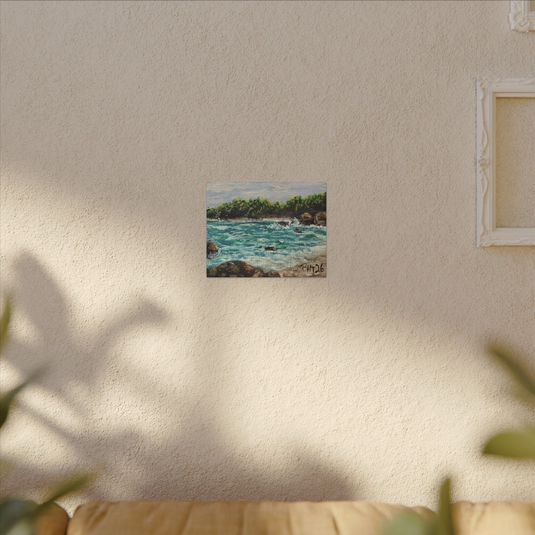 Down By The Bay Canvas Print of Original — Turquoise Waves Beach Wall Art