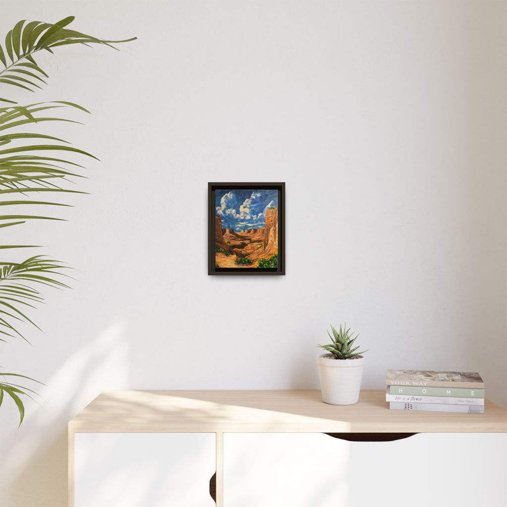 Framed Desert Canyon Matte Canvas Wall Art Print of Original — Southwestern Landscape Print