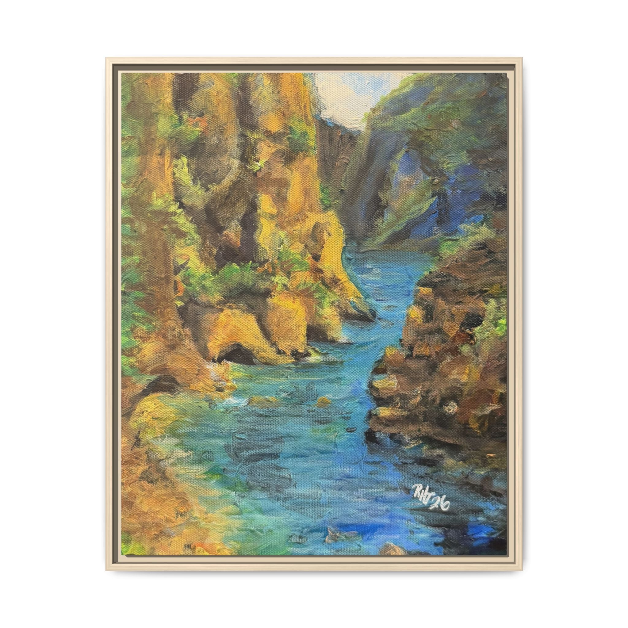 Framed Matte Canvas Art - Covert Cove - Print of Original