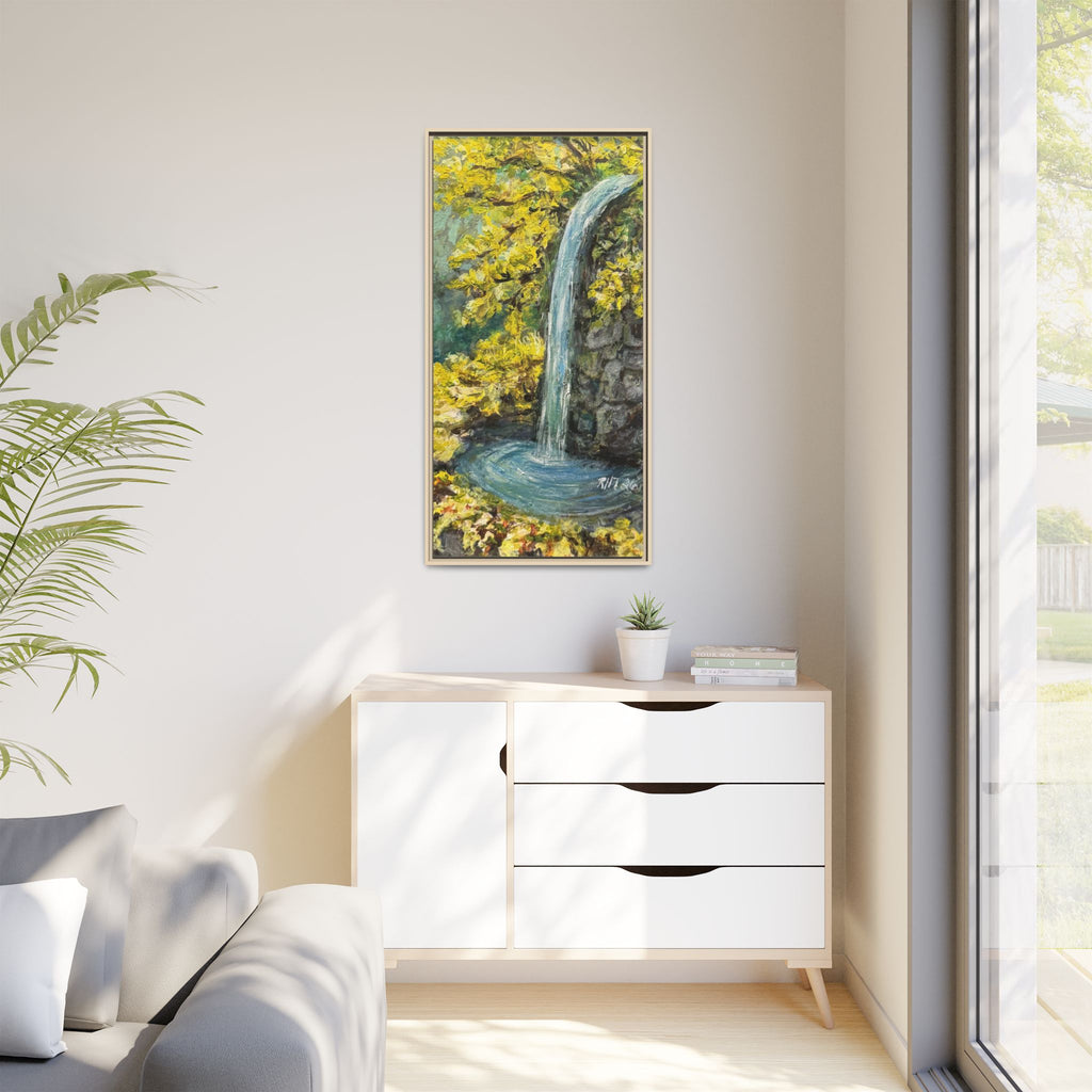 Framed Matte Canvas Hope Springs Print of Original – Vertical Nature Wall Art (Multi-Color)