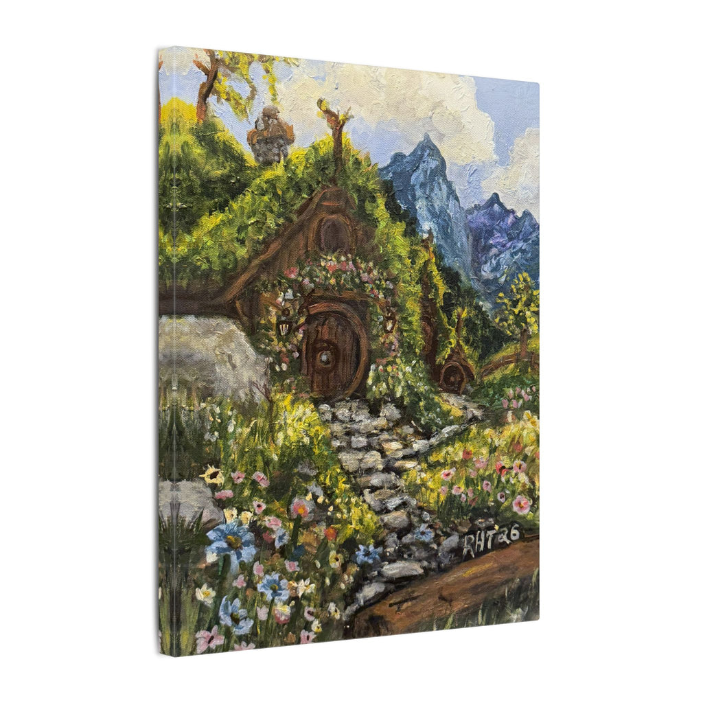 Home On The Shire Matte Canvas Wall Art — Fantasy Landscape Stretched Print of Original