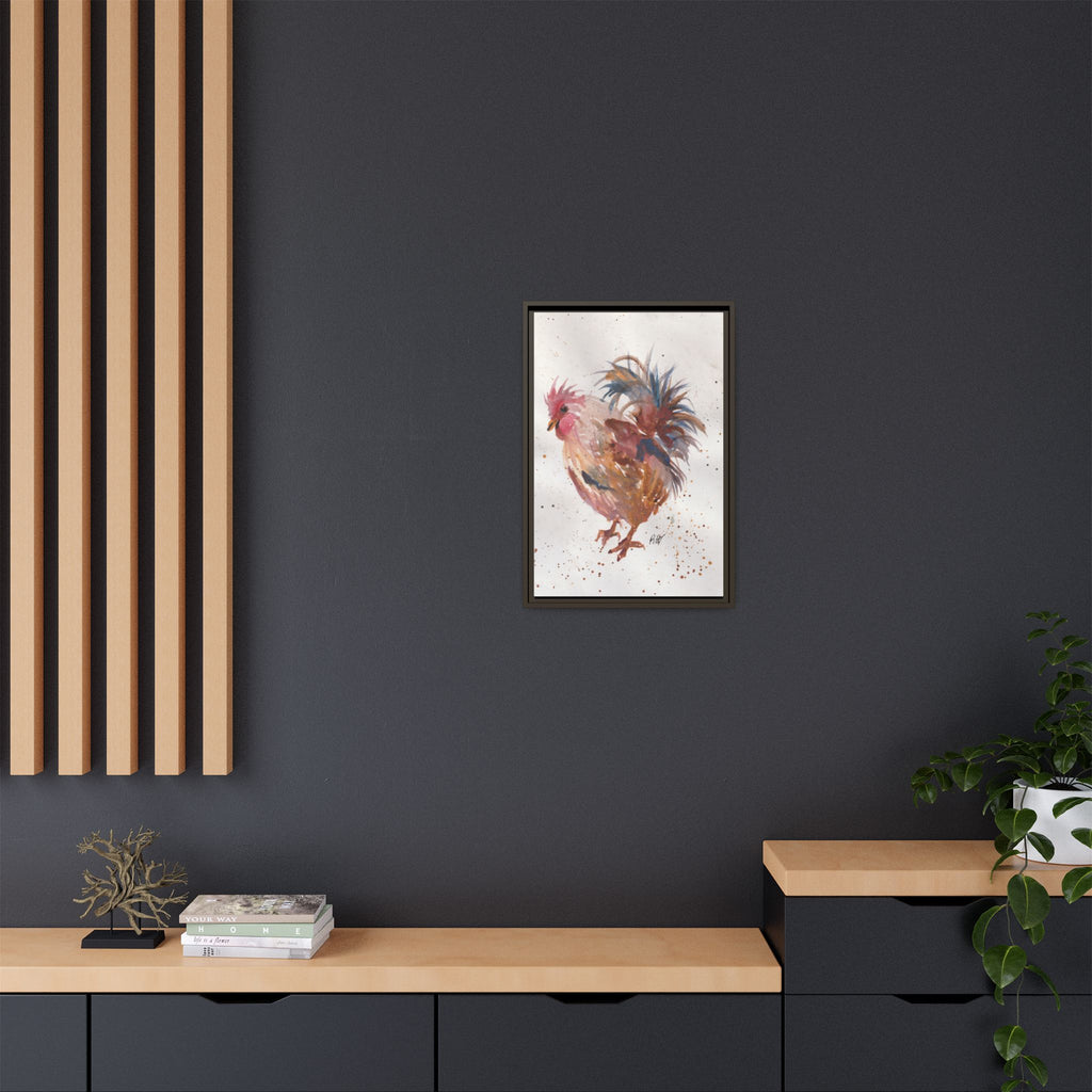 Watercolor Matte Canvas Print of Original Henrietta — Framed Farmhouse Wall Art
