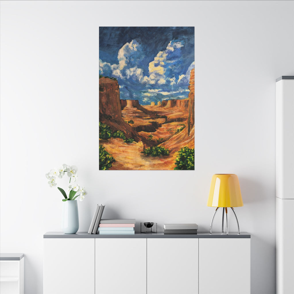 Desert Canyon View Landscape Canvas Print of Original