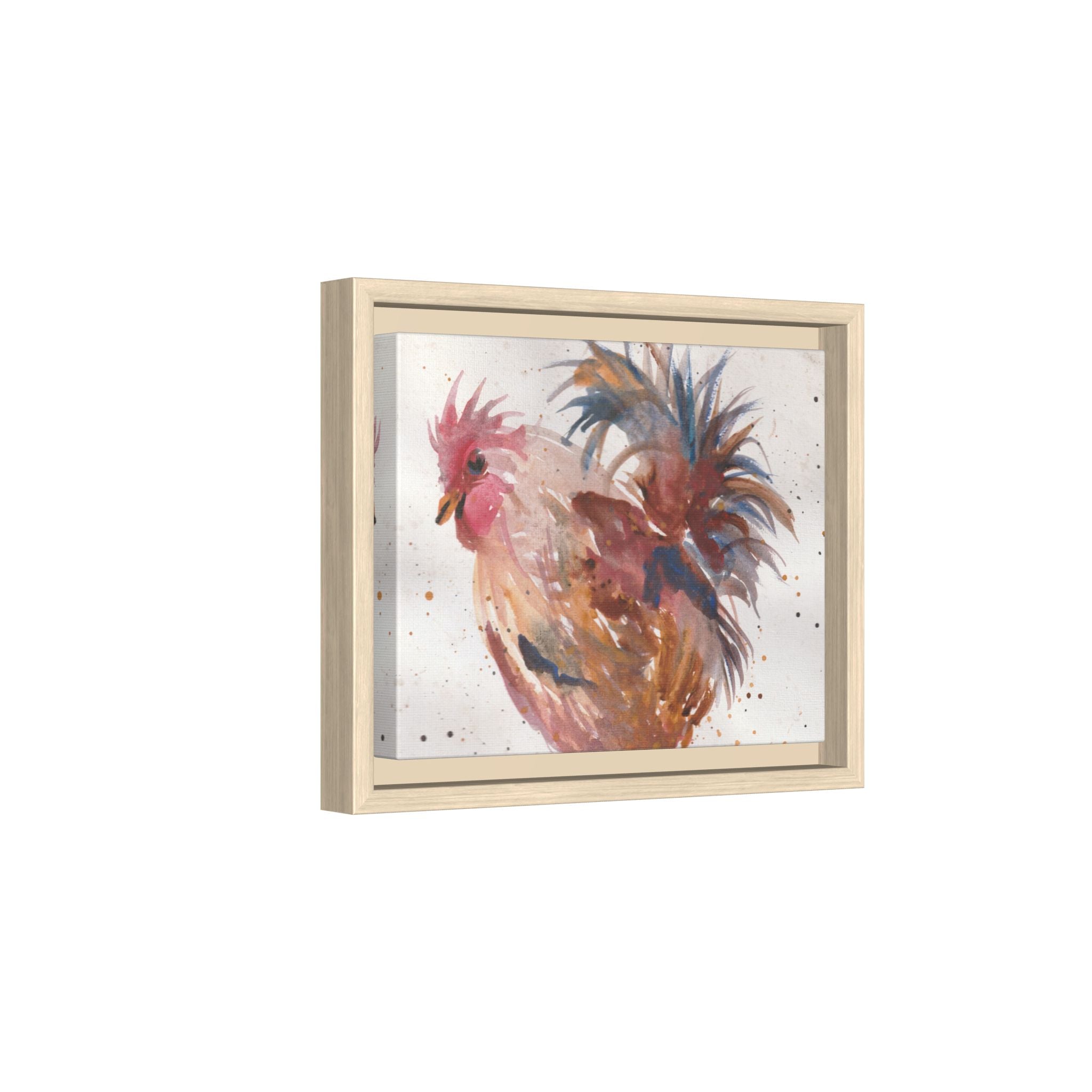 Watercolor Matte Canvas Print of Original Henrietta — Framed Farmhouse Wall Art