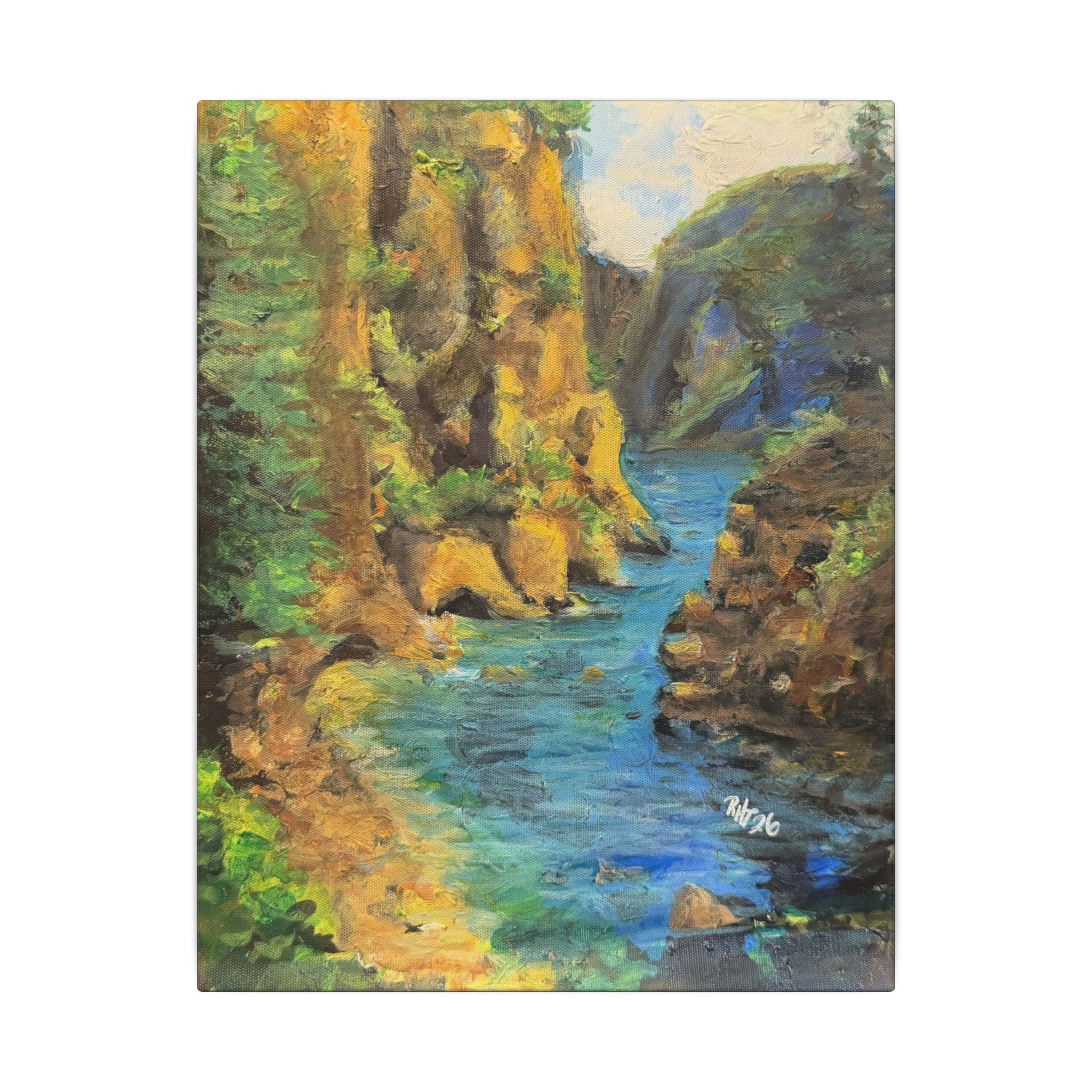 Covert Canyon Landscape Canvas Print of Original— Matte Stretched Wall Art