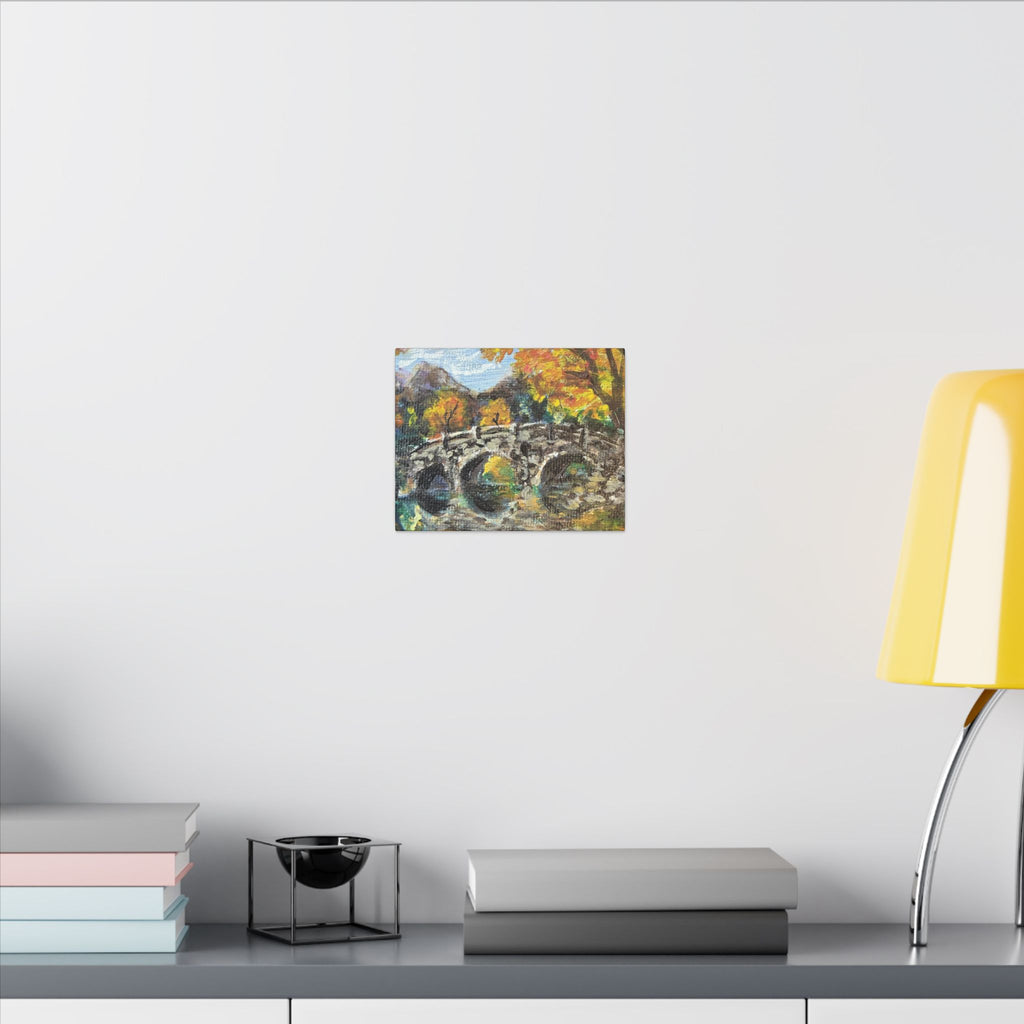 Autumn Bridge Canvas Print of Original  — Fall Landscape Wall Art