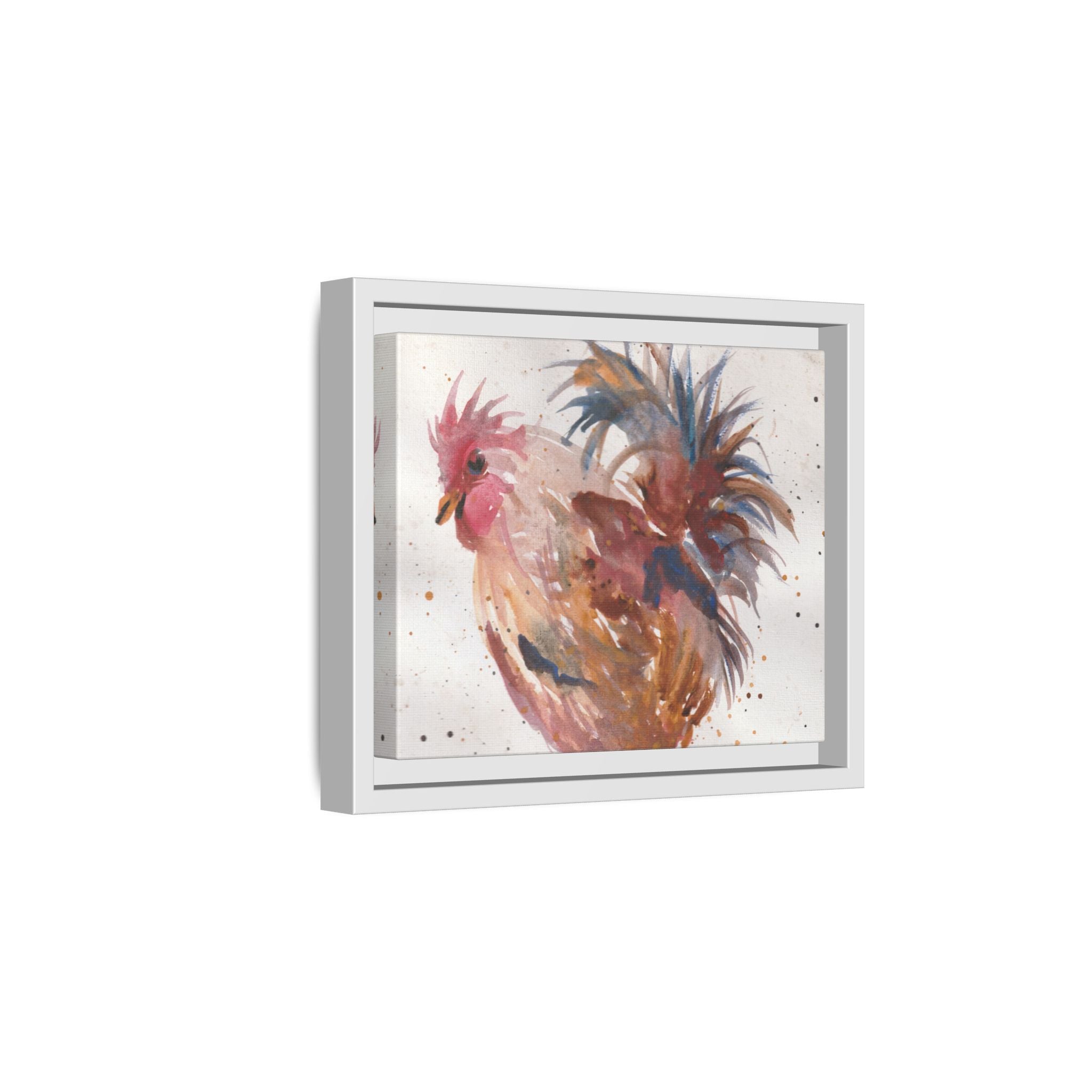 Watercolor Matte Canvas Print of Original Henrietta — Framed Farmhouse Wall Art