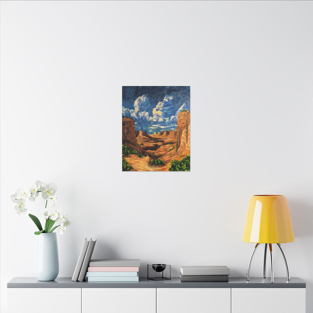 Desert Canyon View Landscape Canvas Print of Original