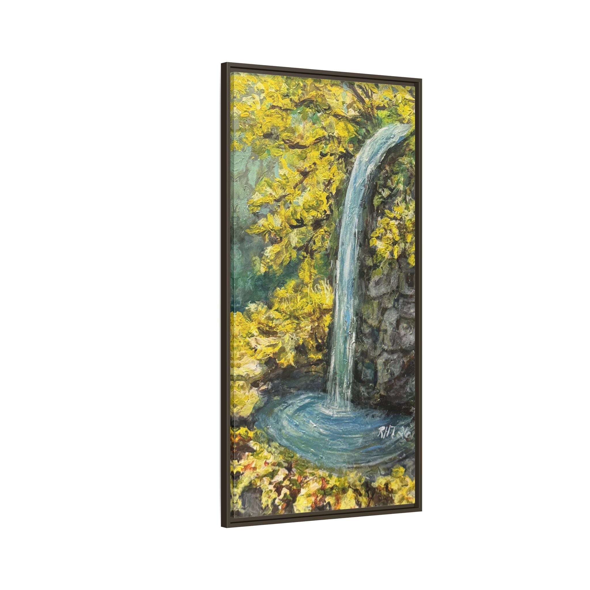 Framed Matte Canvas Hope Springs Print of Original – Vertical Nature Wall Art (Multi-Color)