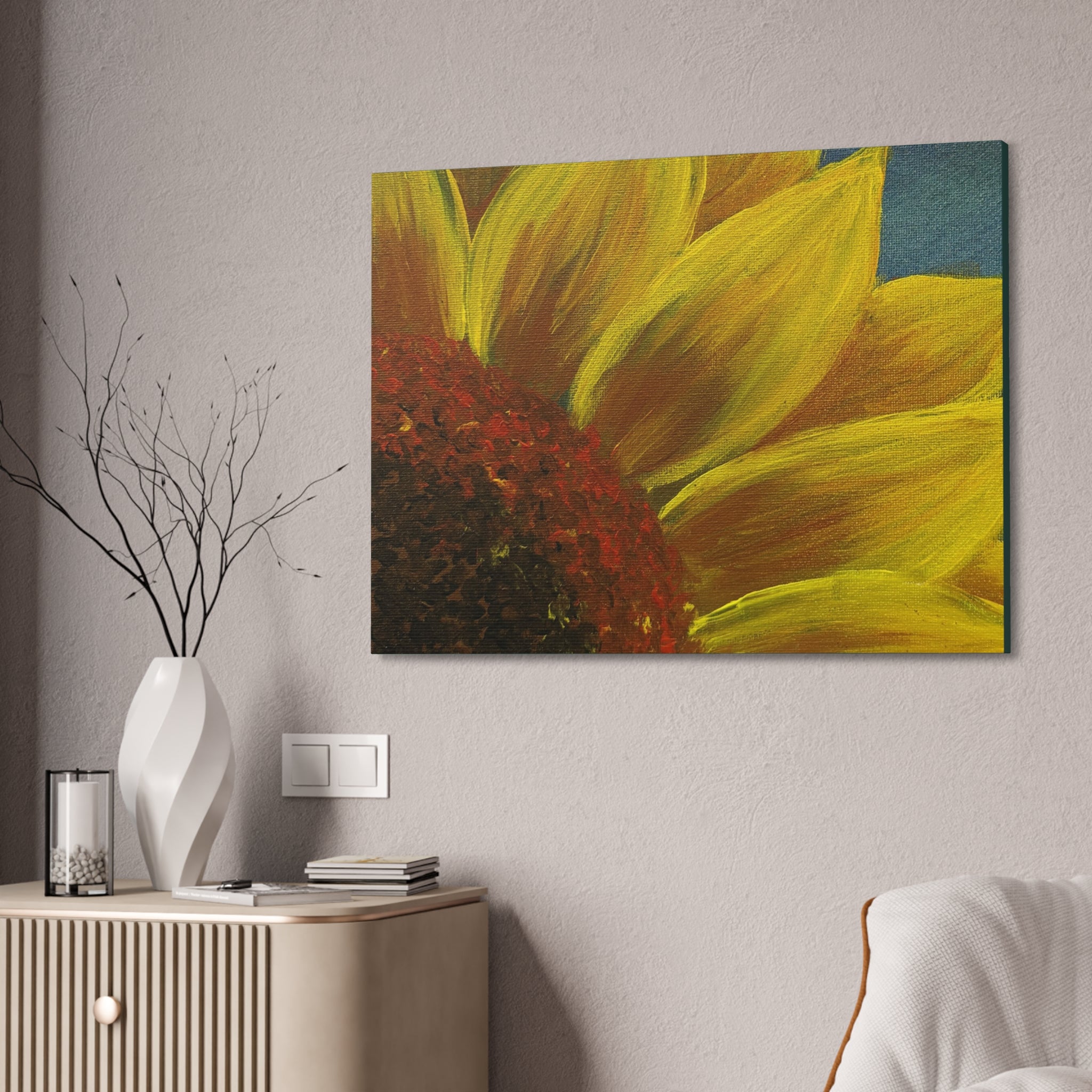 Bee's Eye View – Stretched 1.5" Yellow Floral Sunflower Print