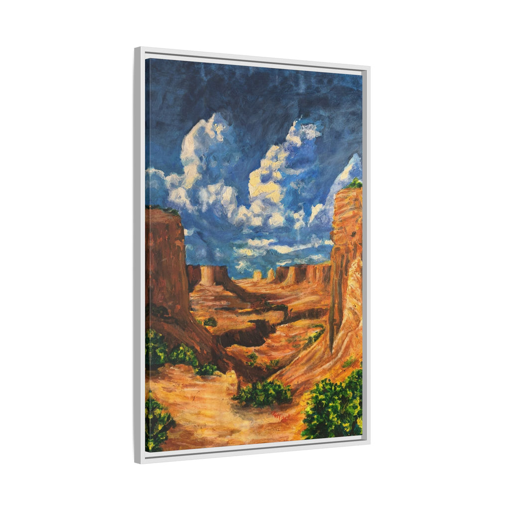 Framed Desert Canyon Matte Canvas Wall Art Print of Original — Southwestern Landscape Print