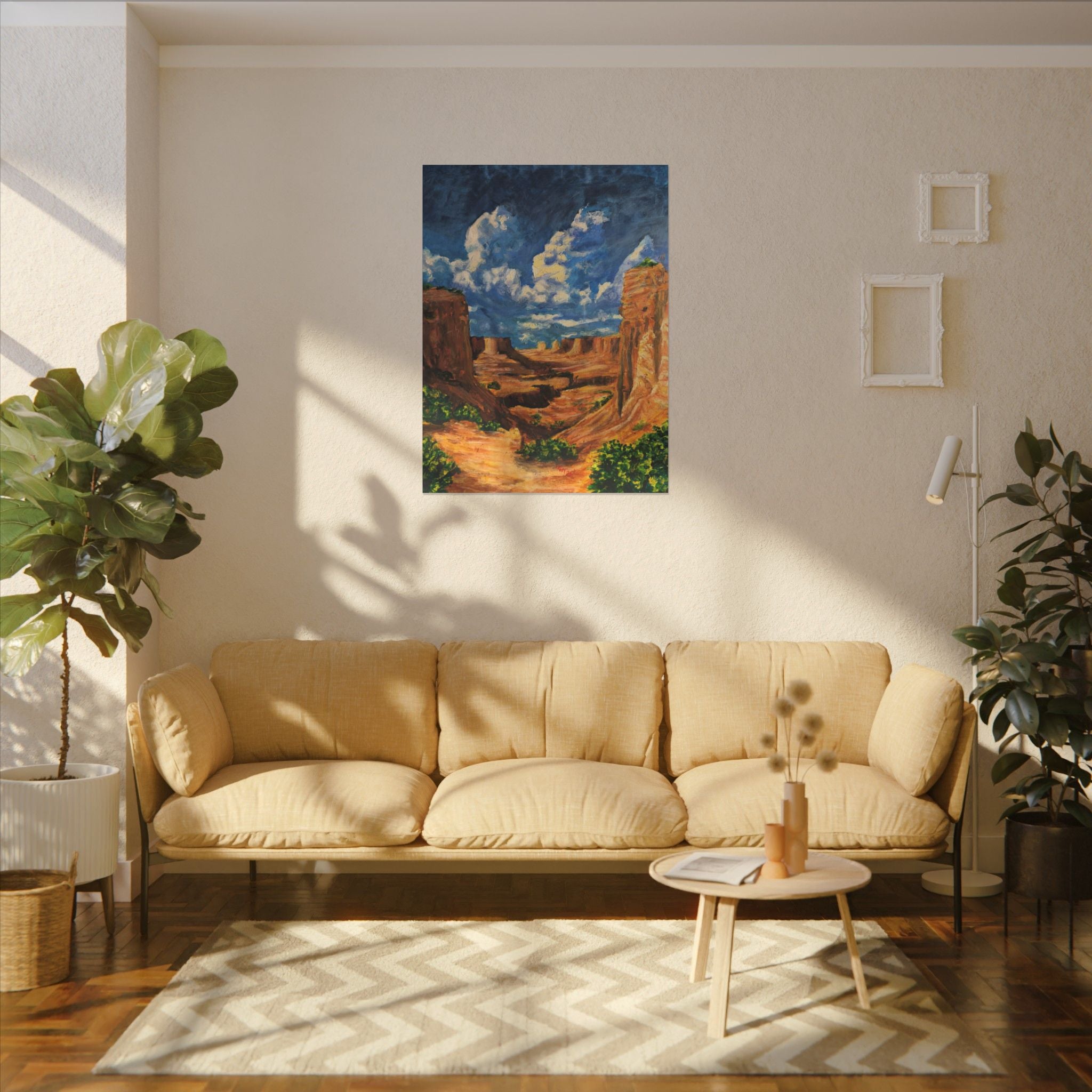 Desert Canyon View Landscape Canvas Print of Original