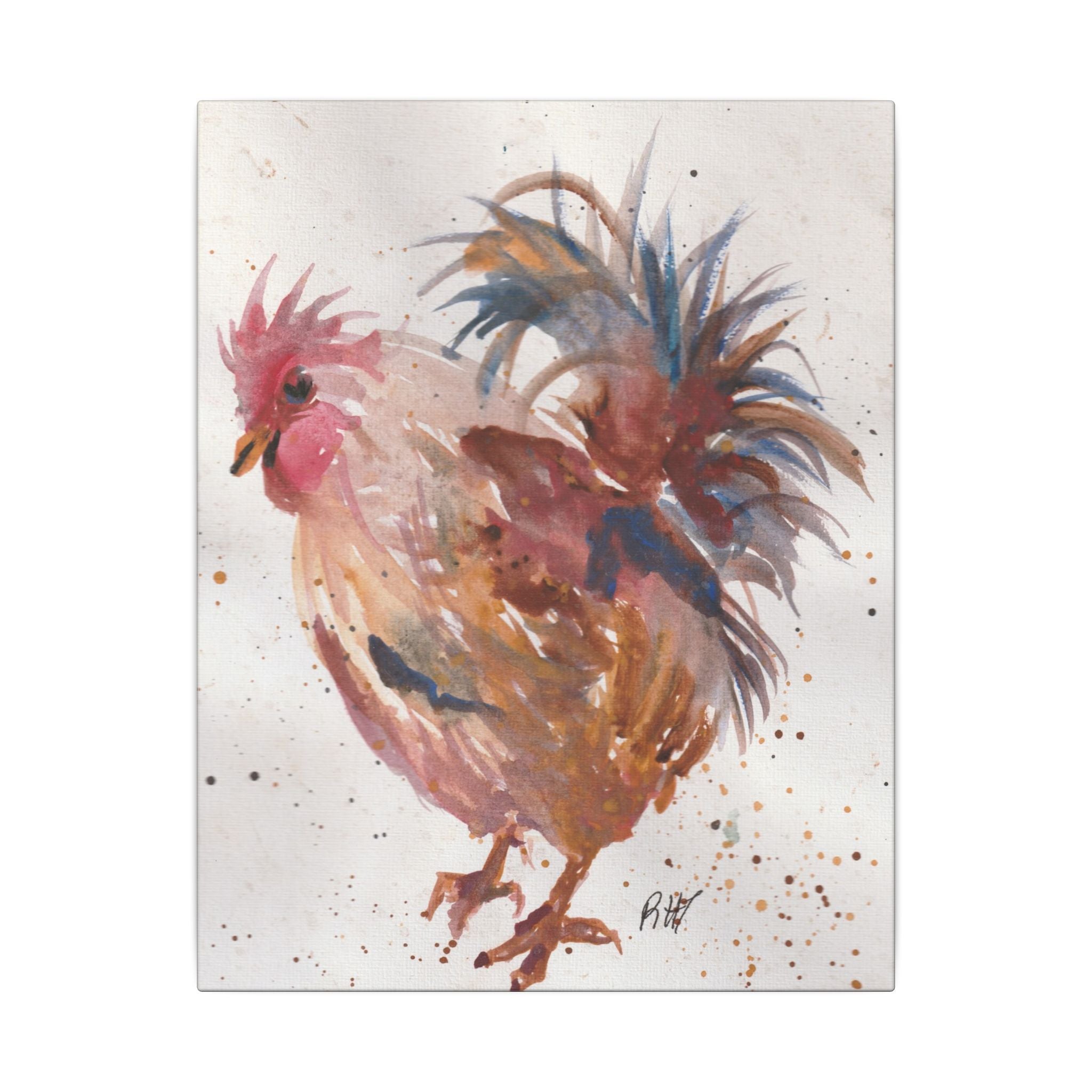 Watercolor Canvas Print of Original Henrietta— Matte Stretched Wall Art