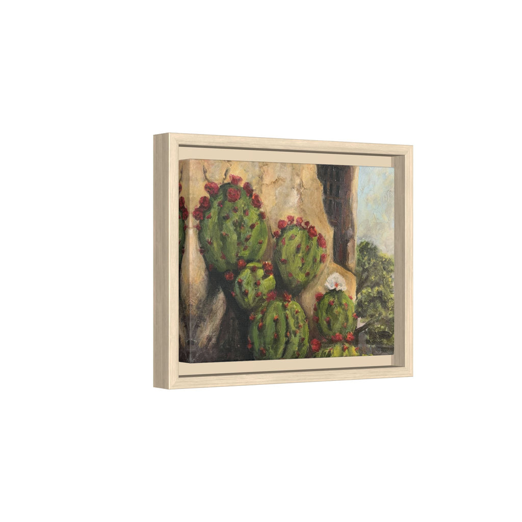 Matte Canvas Print of Original Desert Bloom, Framed (Multi-color)