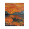 Sunset Lake Puzzle — Scenic Boat Sunset Jigsaw (110/252/520/1014 pcs)