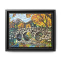 Framed Print of Original Canvas Wall Art — Autumn Bridge Landscape