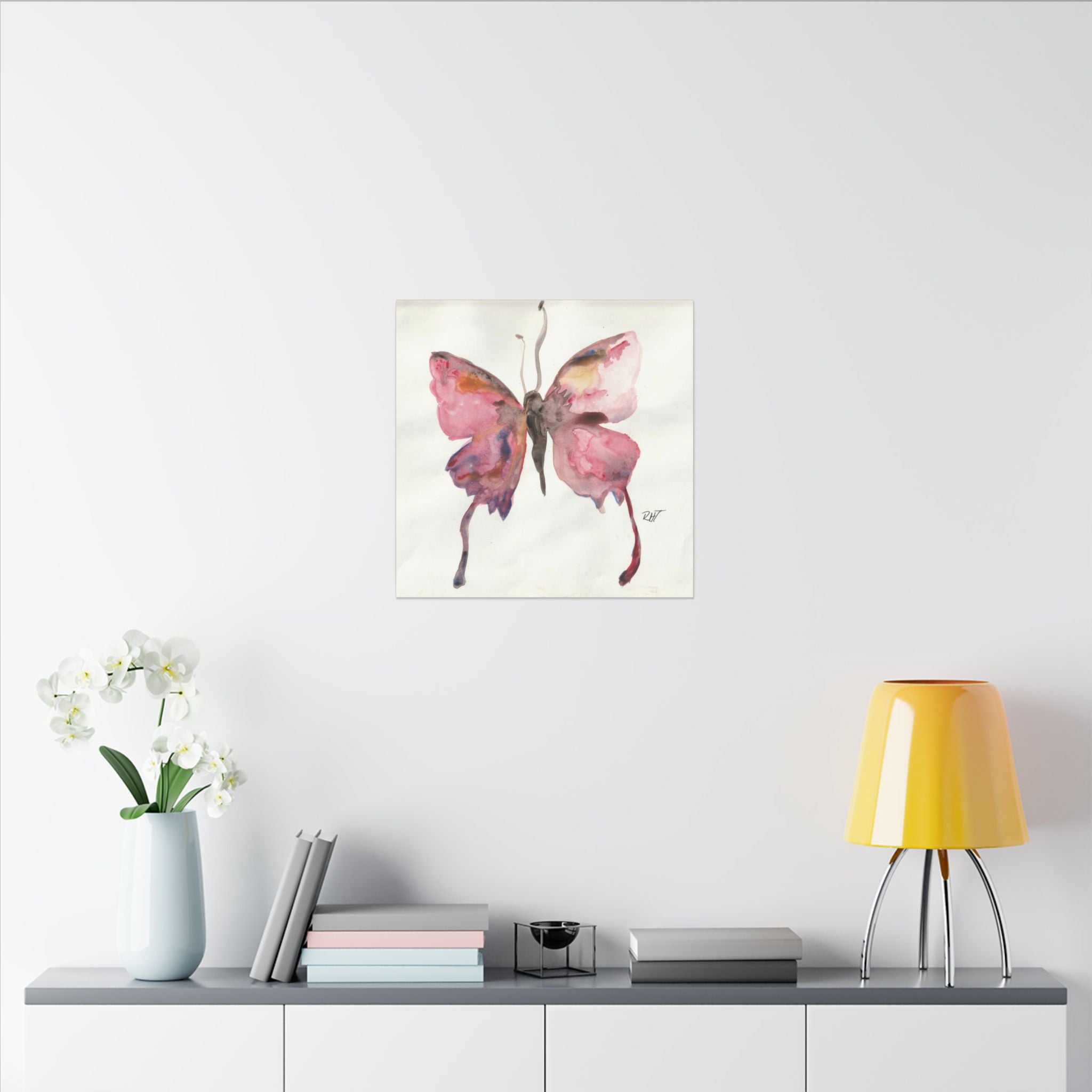 Watercolor Float Like a Butterfly Canvas Print of Original — Matte Stretched Wall Art