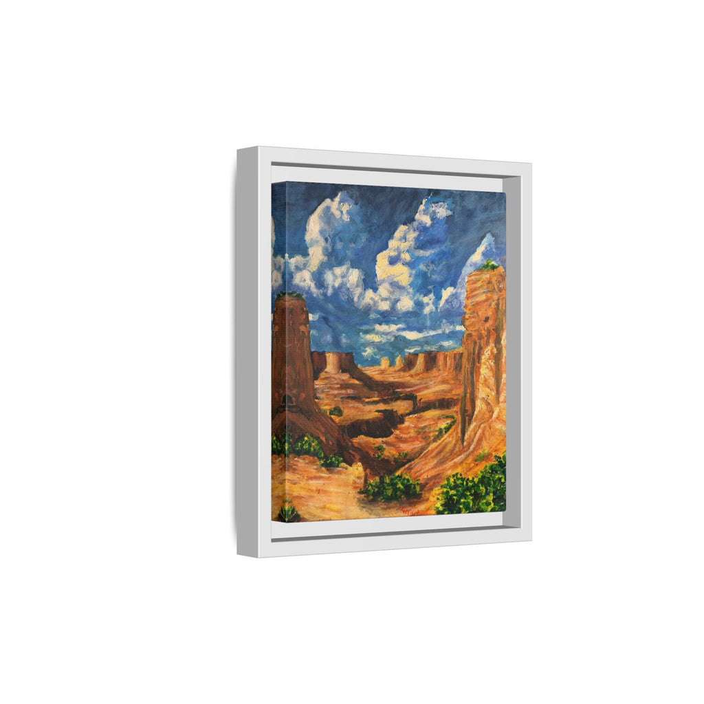 Framed Desert Canyon Matte Canvas Wall Art Print of Original — Southwestern Landscape Print
