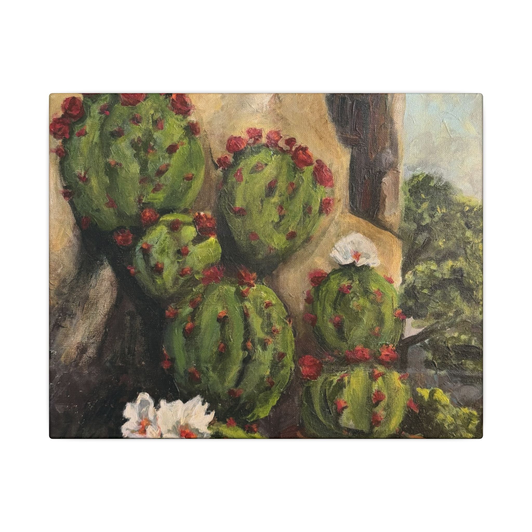 Cactus Wall Canvas Print of Original — Matte Stretched Wall Art