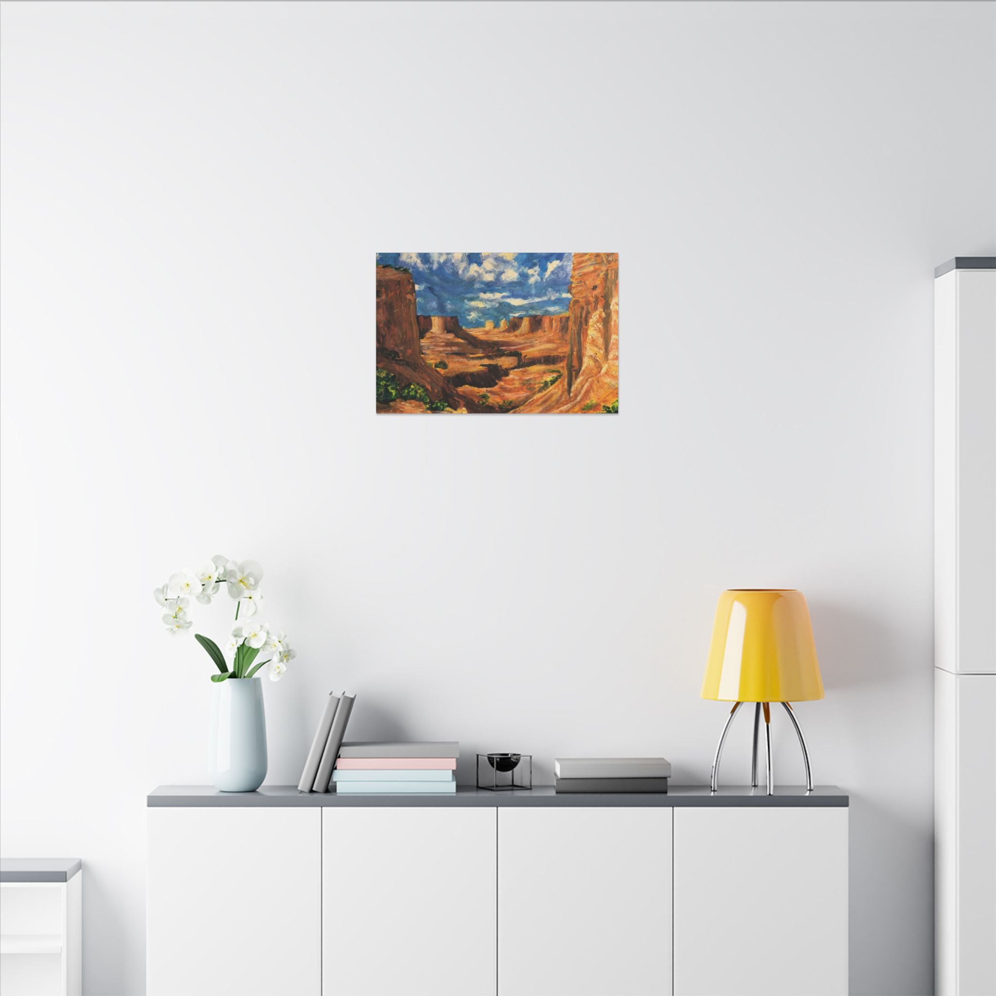 Desert Canyon View Landscape Canvas Print of Original