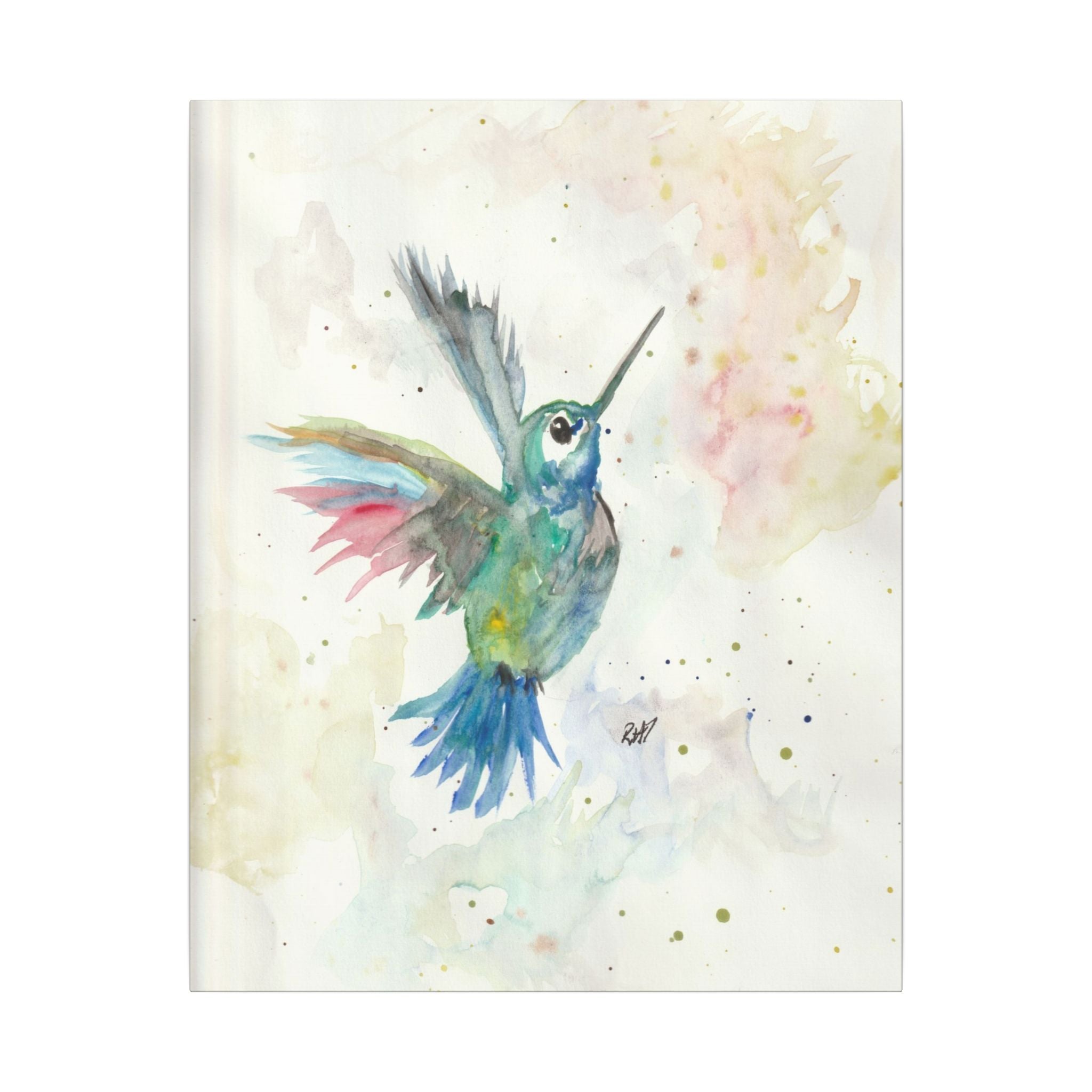 Higher Hummingbird Watercolor Canvas Art of Original Print - Stretched Matte Wall Decor