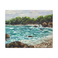 Down By The Bay Canvas Print of Original — Turquoise Waves Beach Wall Art