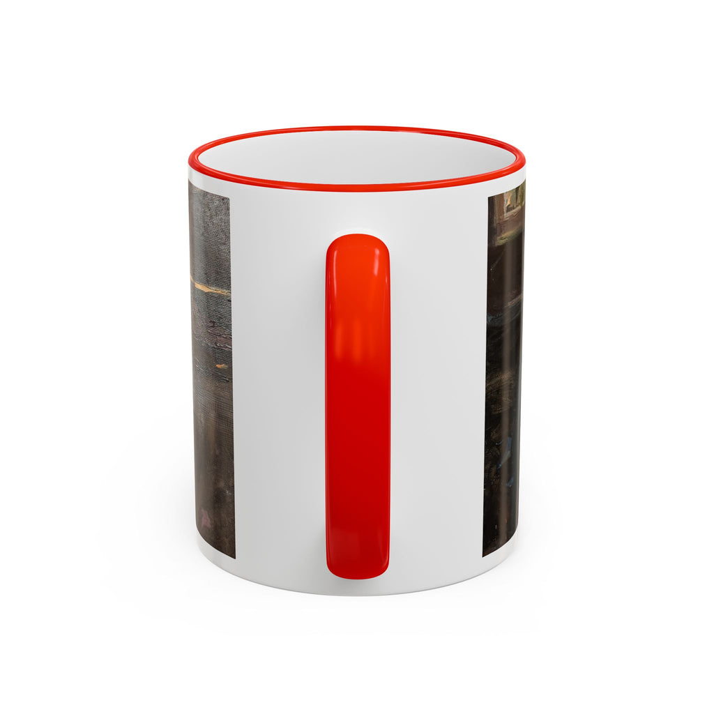 Koi Pond Accent Rim Mug – Artistic Goldfish Ceramic Coffee Cup (11oz/15oz)