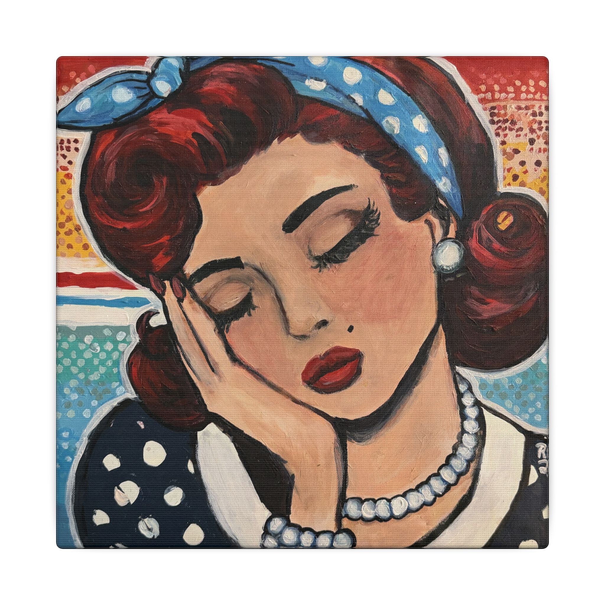 Retro Print of Original "Oh My" Pop Art Canvas