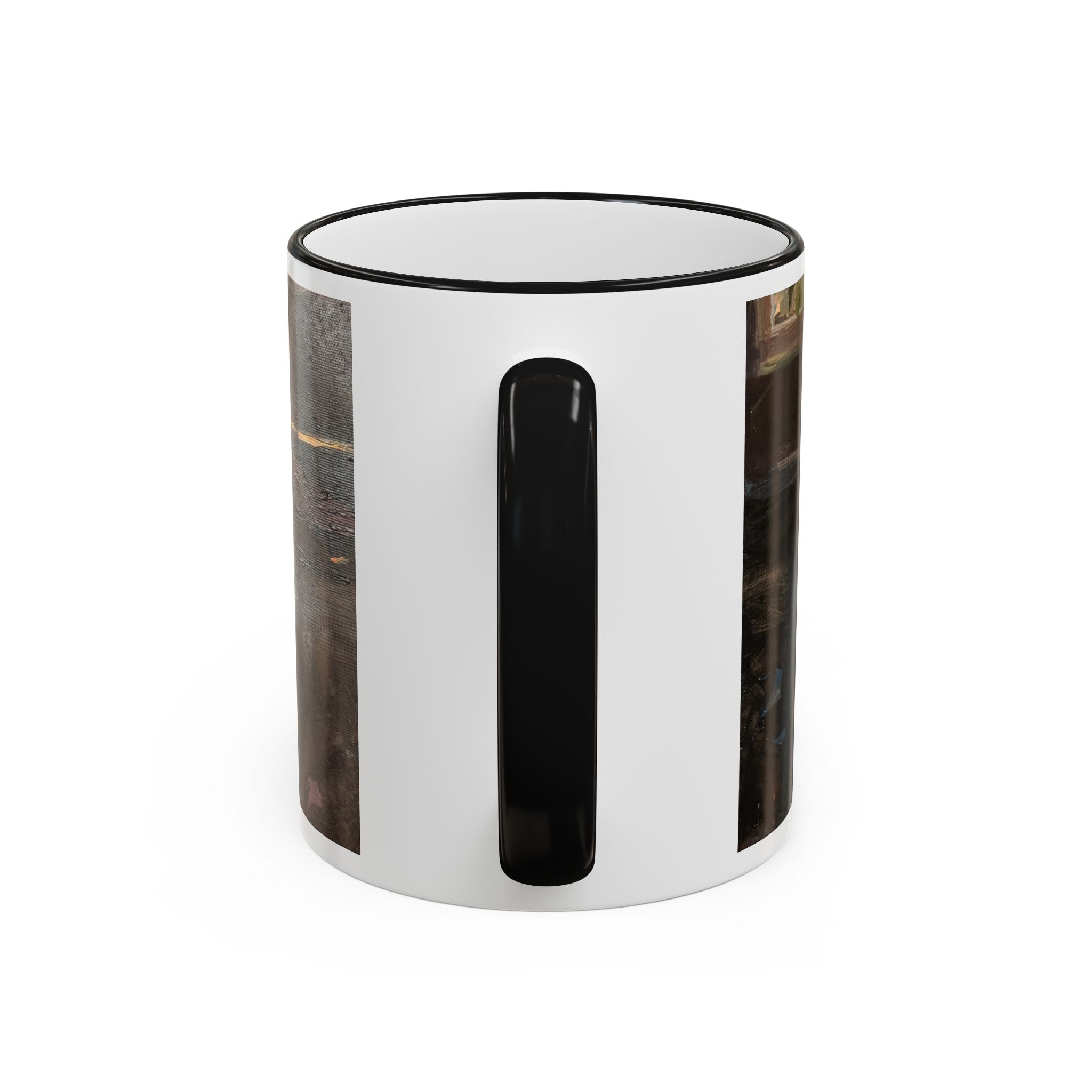 Koi Pond Accent Rim Mug – Artistic Goldfish Ceramic Coffee Cup (11oz/15oz)