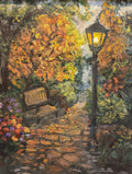 Autumn Evening in the Park – 7" x 9" Original Acrylic Painting
