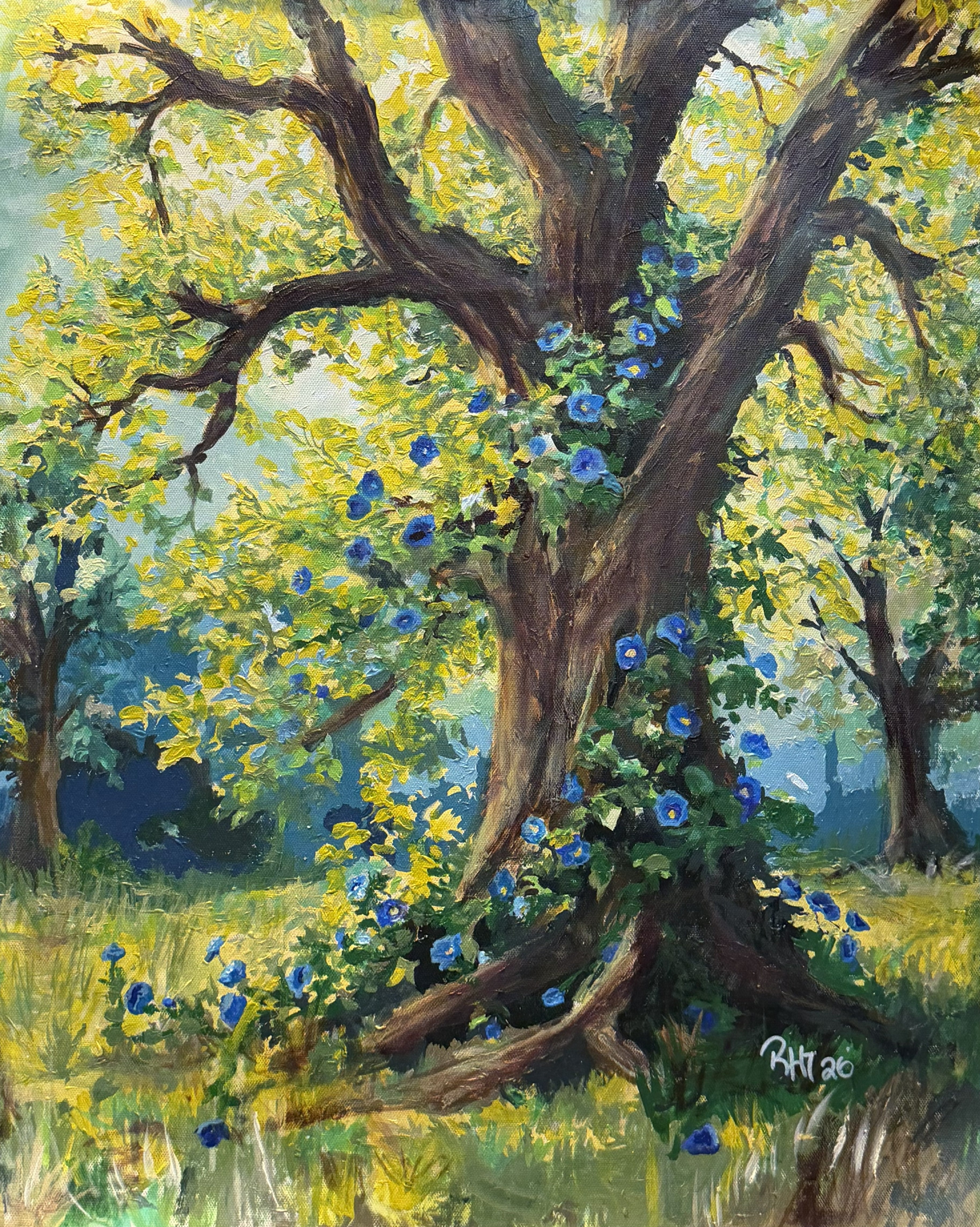 Climbing Tree – 16" x 20" Original Acrylic Painting