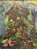 Gnome Home – Original Acrylic Painting (16" x 16")