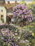 Lavender Cottage – Original Acrylic Painting (8" x 10")