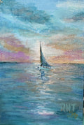 Sailing Away – Original Miniature Acrylic Painting (4" x 6")