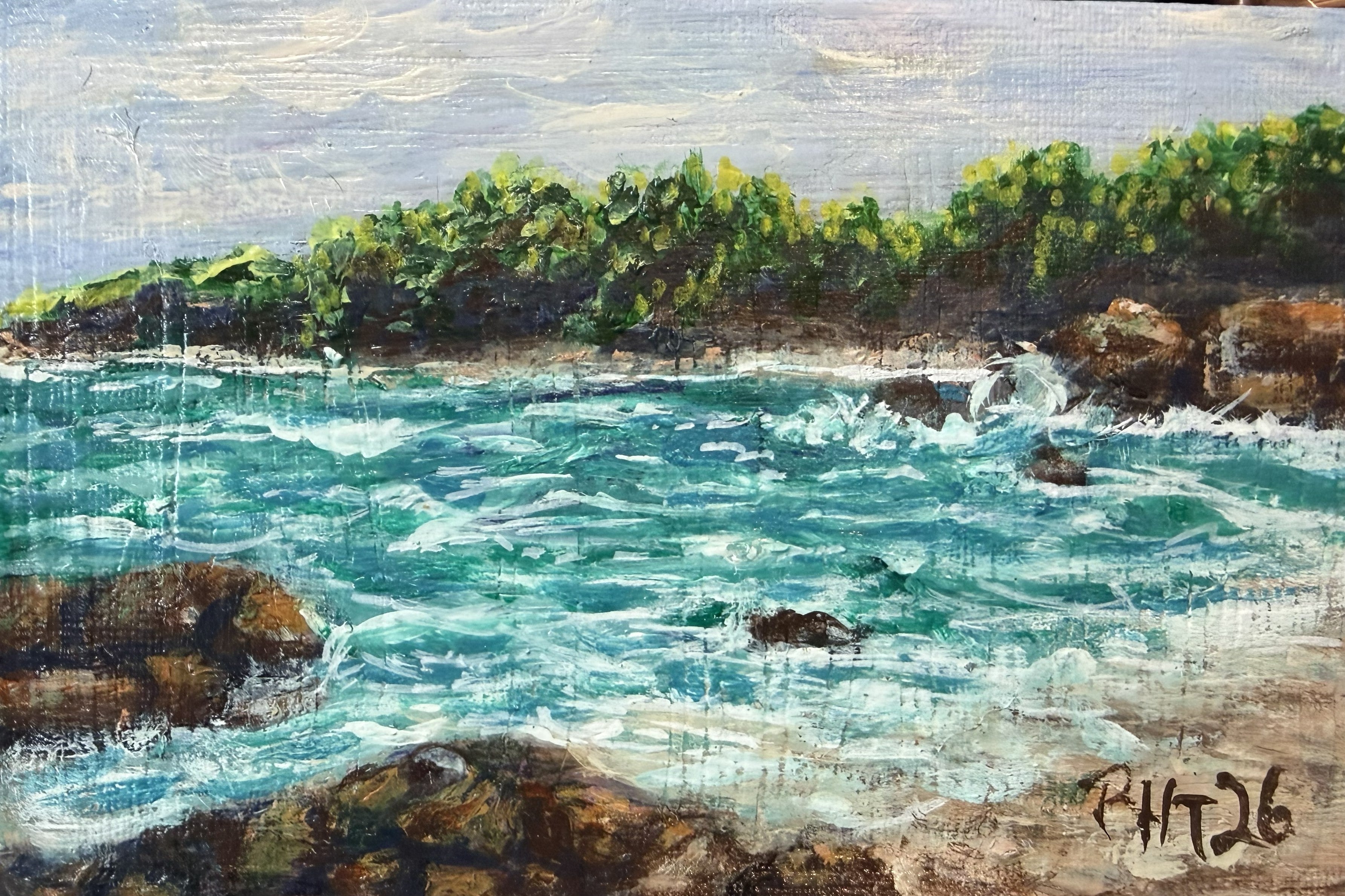 Down by the Bay – Original Miniature Acrylic Painting (4" x 6")